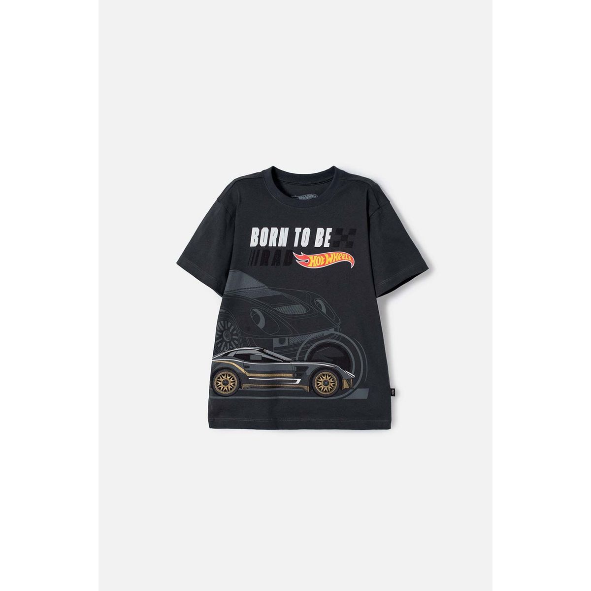 HOT WHEELS - Camiseta de Hot Wheels manga corta gris para niño