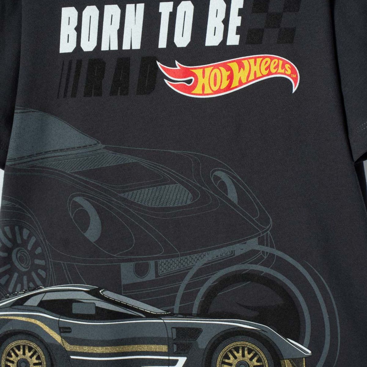 HOT WHEELS - Camiseta de Hot Wheels manga corta gris para niño