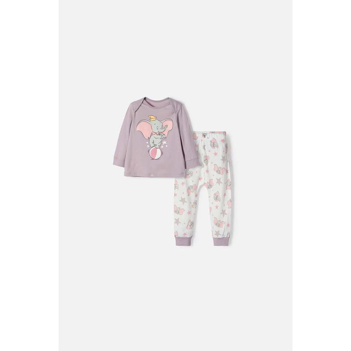 DISNEY - Pijama de Dumbo con pantalón largo multicolor para bebé niña
