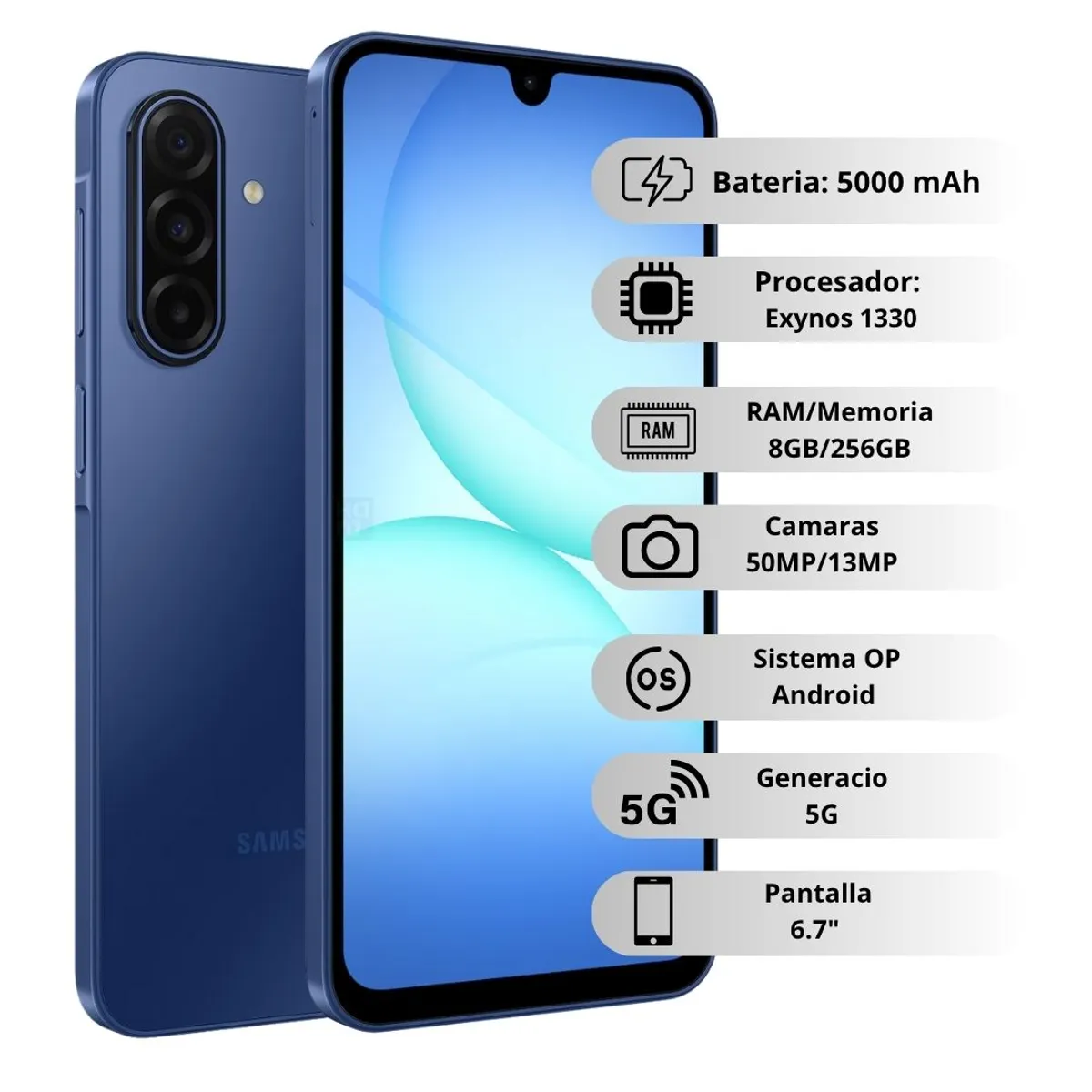 SAMSUNG - Samsung Galaxy A17 5G De 256GB8GB RAM - Azul