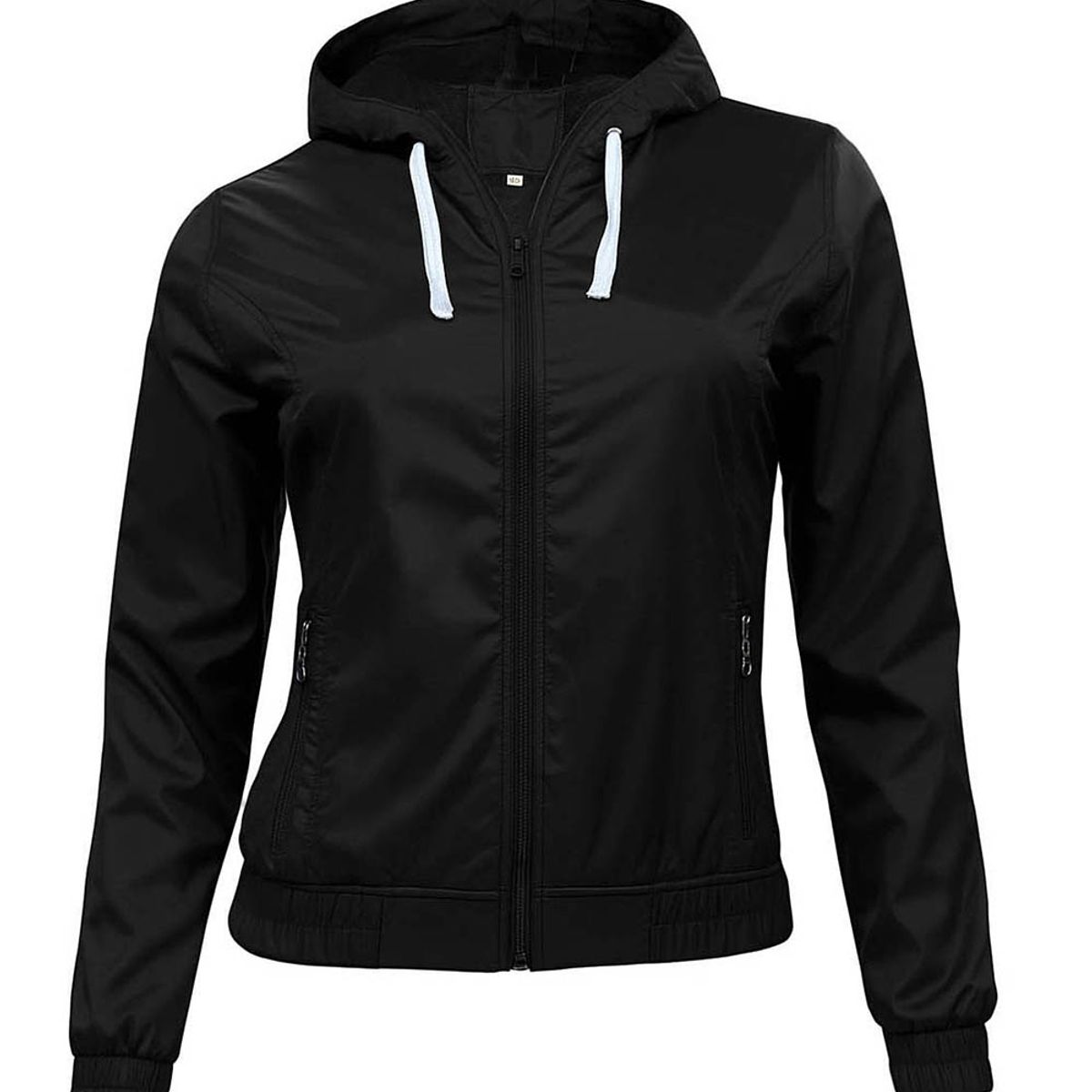 MODA EN CIRCUITO - Chaqueta impermeable Liviana Negra para Mujer