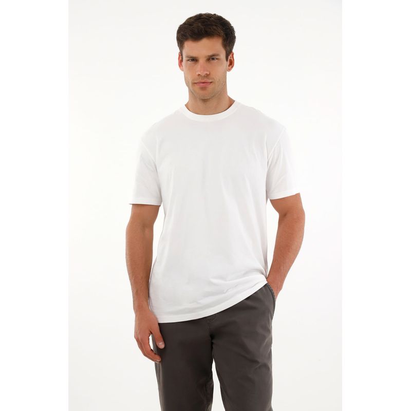 TENNIS - Camiseta oversize manga corta crudo para hombre