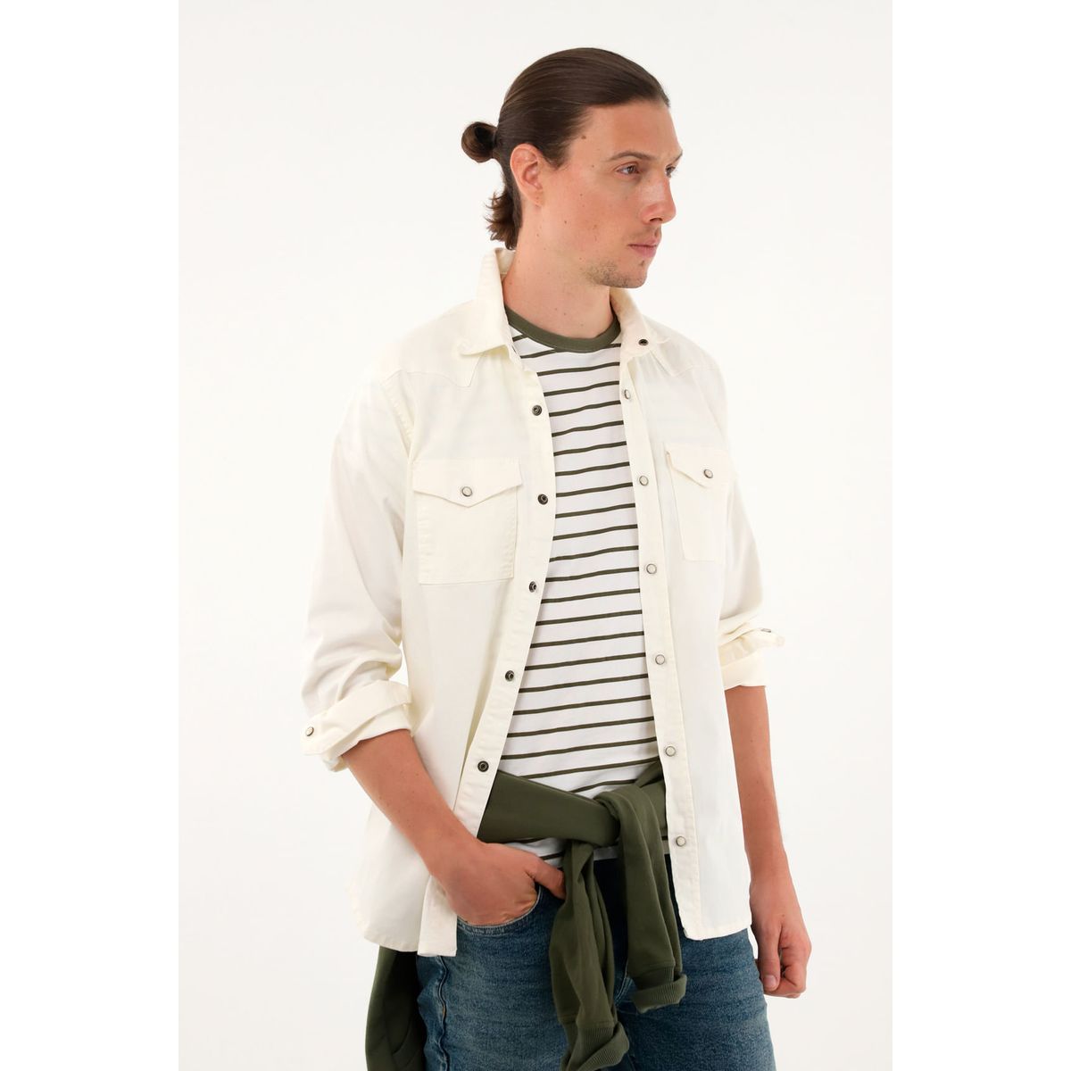TENNIS - Camisa crudo manga larga para hombre