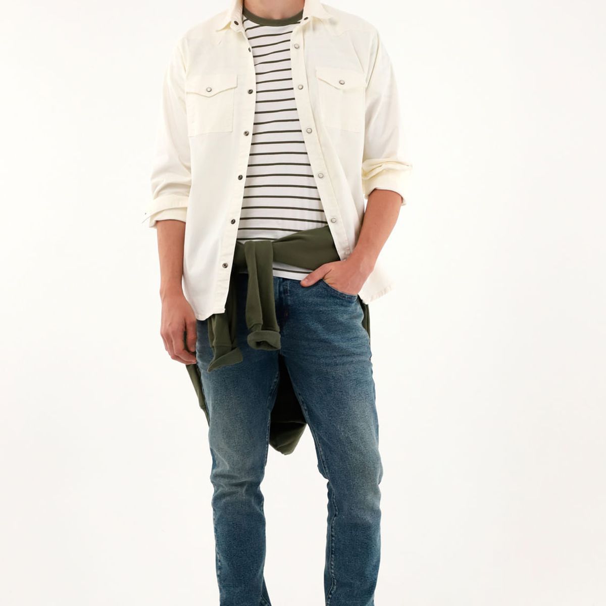 TENNIS - Camisa crudo manga larga para hombre