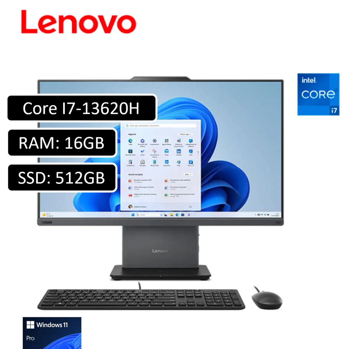 LENOVO - TODO EN UNO LENOVO - INTEL CORE I7 13620H - 16GB DDR5 - 512GB SSD - PANTALLA FHD