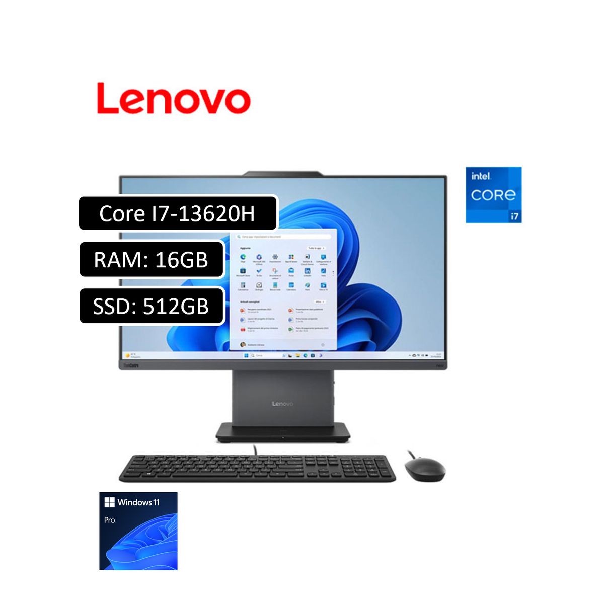 LENOVO - TODO EN UNO LENOVO - INTEL CORE I7 13620H - 16GB DDR5 - 512GB SSD - PANTALLA FHD