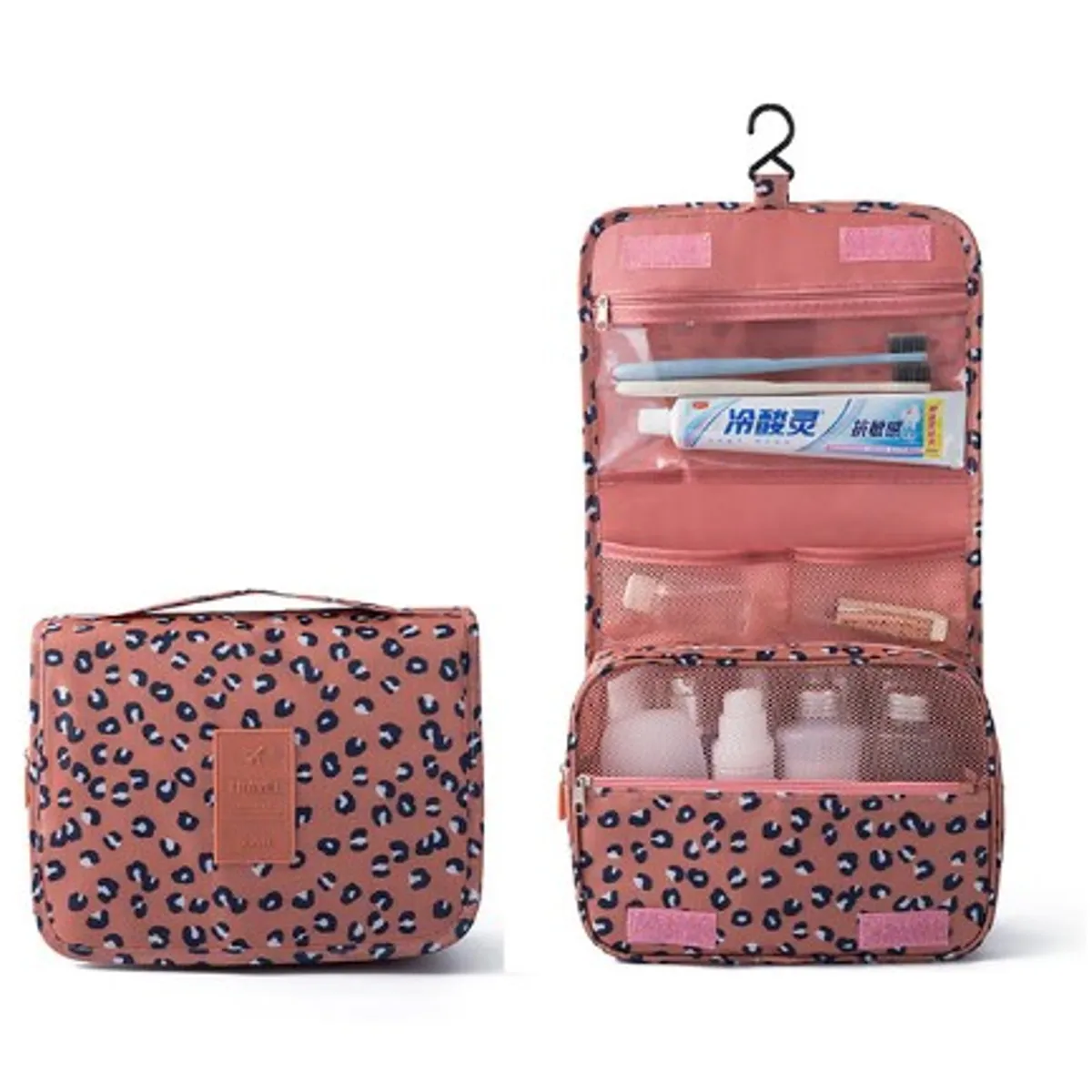 GENERICO - Organizador Cosmetiquera Bolso Maquillaje Neceser Viaje Color terracota