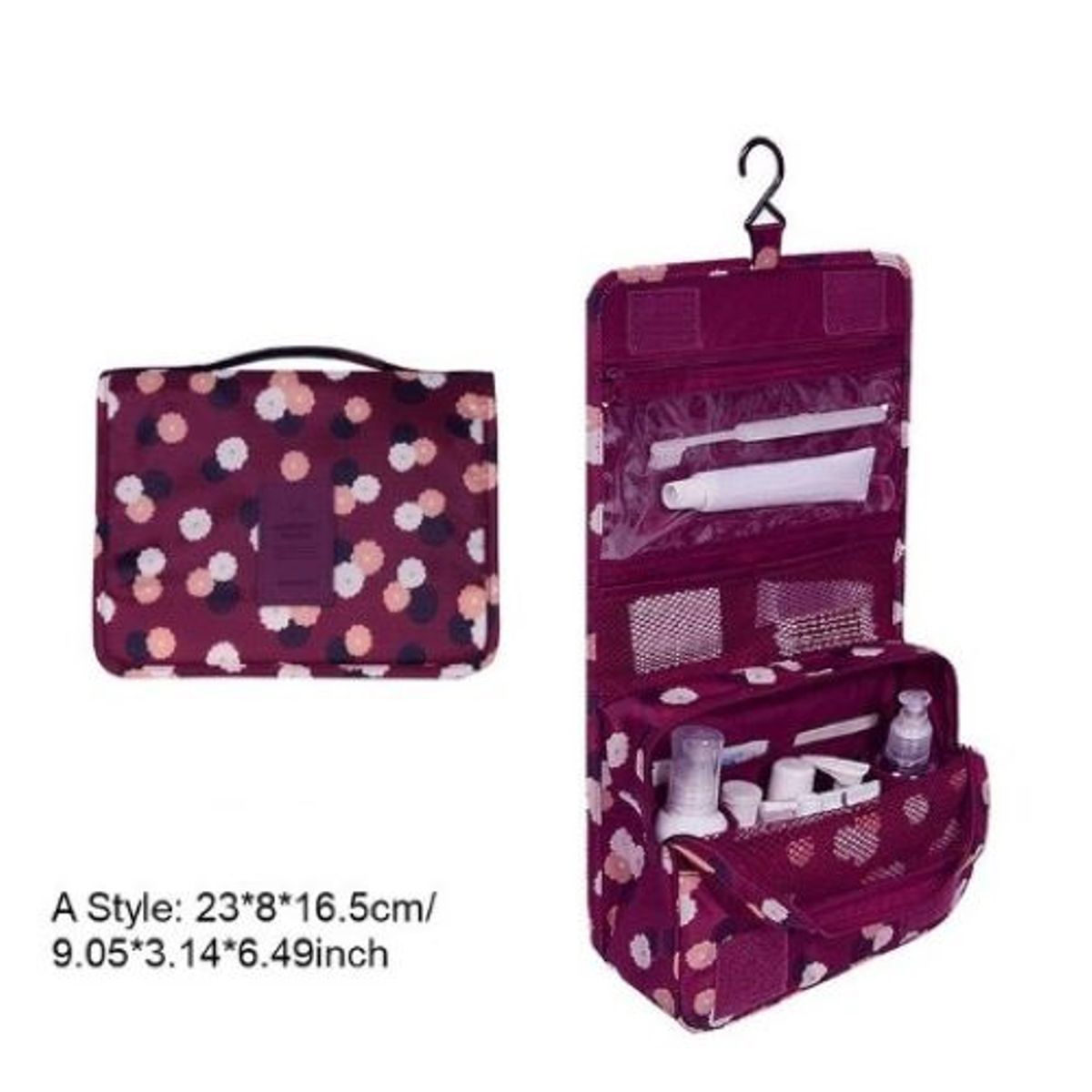 GENERICO - Organizador Cosmetiquera Bolso Maquillaje Neceser Viaje Color Bordo