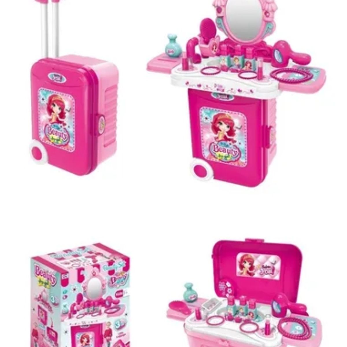 GENERICO - Set De Tocador Didactico Portatil Para Niñas Tipo Maleta