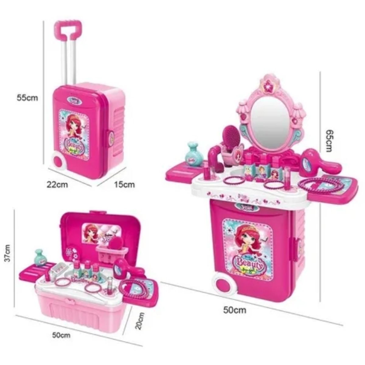 GENERICO - Set De Tocador Didactico Portatil Para Niñas Tipo Maleta