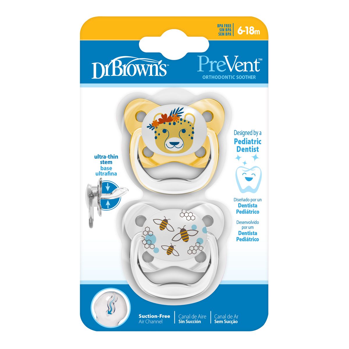 DR BROWNS - CHUPO ENTRETENCION PREVENT N2 VERDE X2UND