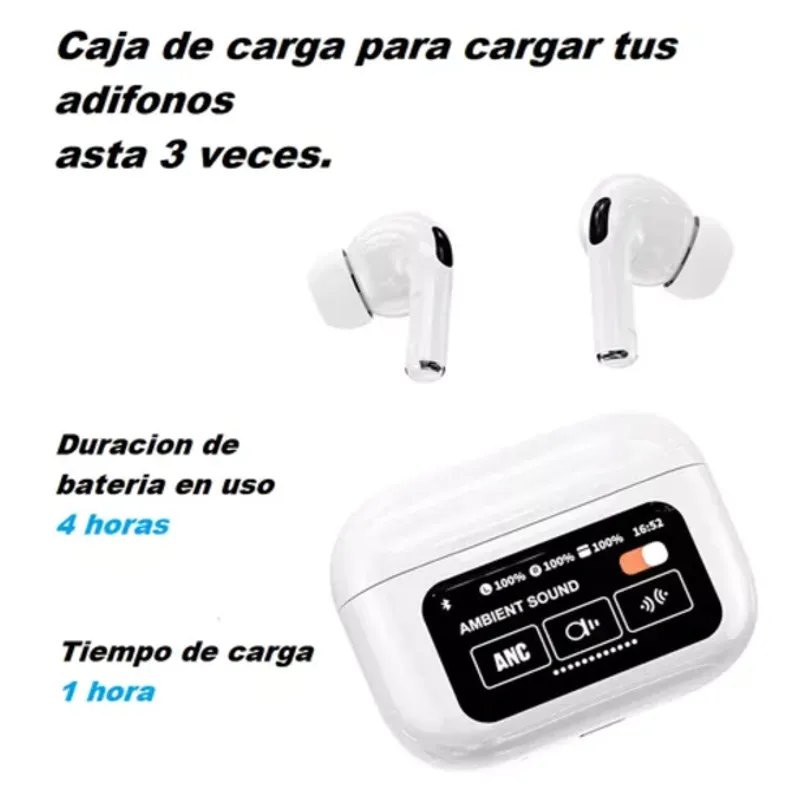 ORIGINAL HEALTH - AUDIFONOS PRO CON PANTALLA TACTIL TECNOLOGIA 2025 DISEÑO ERGONOMICO