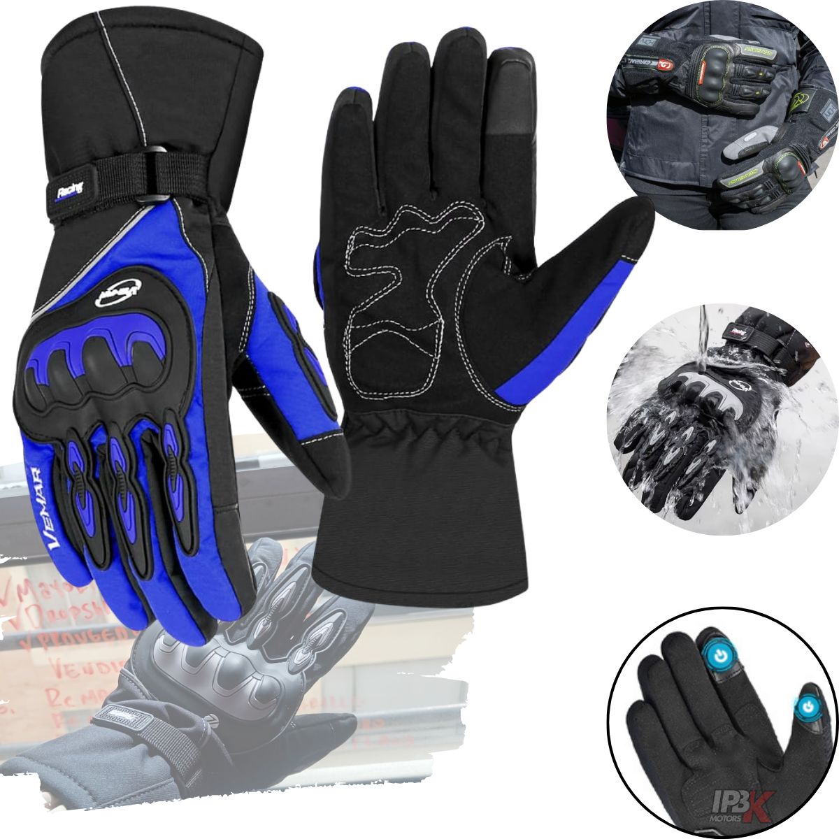 AXE - Guante Axe Impermeable Caña Larga Moto indumentaria