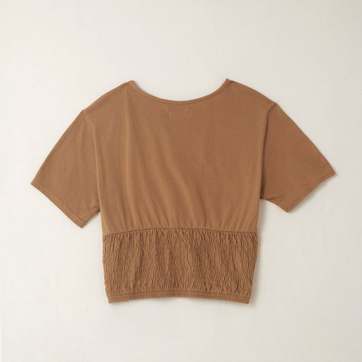 TENNIS - Camiseta con corte tipo corsé café para mujer