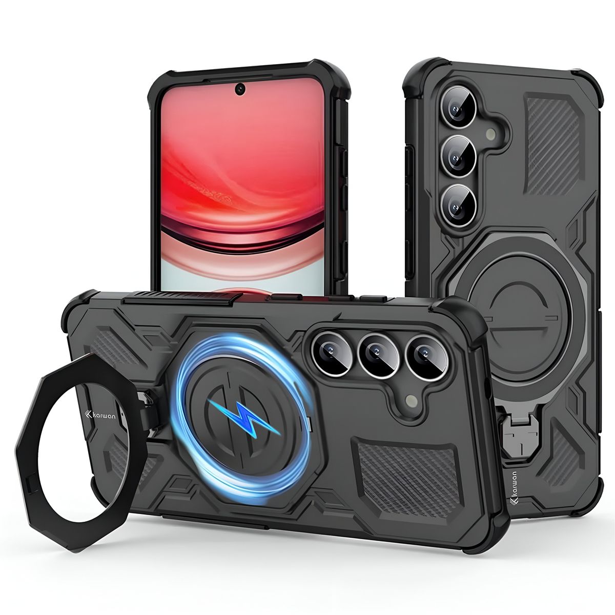 GENERICO - Funda Armadura Case Protector Compatible Samsung S25 FE Negro