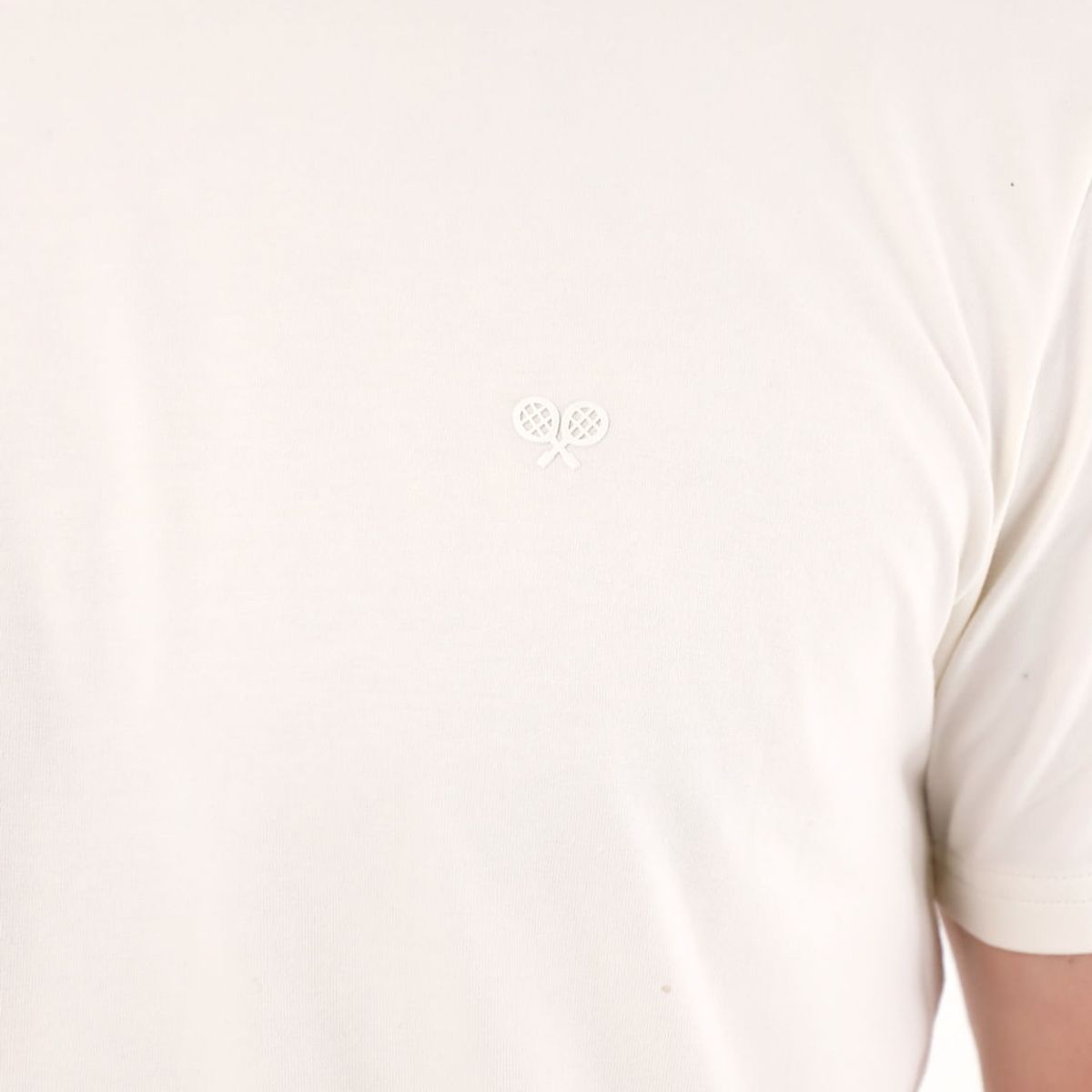TENNIS - Camiseta con raqueta estampada crudo para hombre