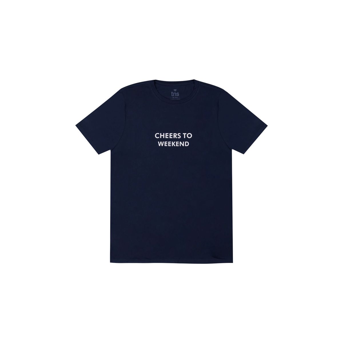 TENNIS - Camiseta azul con estampado frontal para hombre