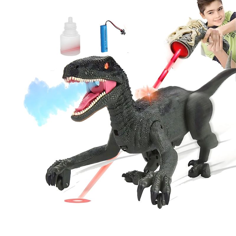 GENERICO - Dinosario control remoto velociraptor pistola laser rugidos