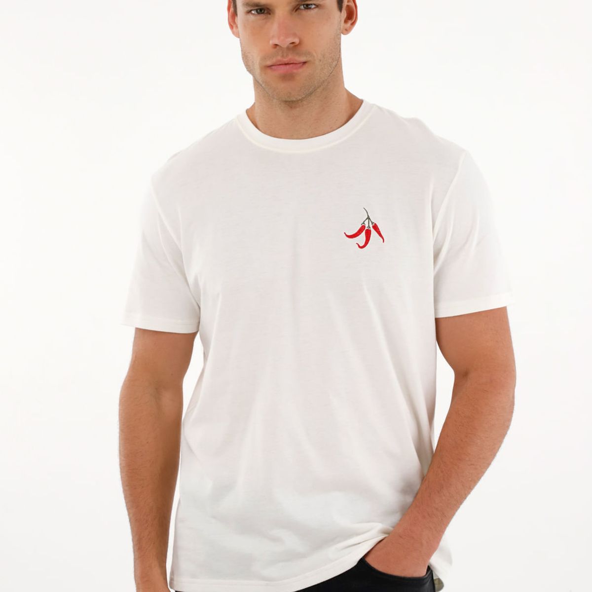 TENNIS - Camiseta con estampado en espalda crudo para hombre