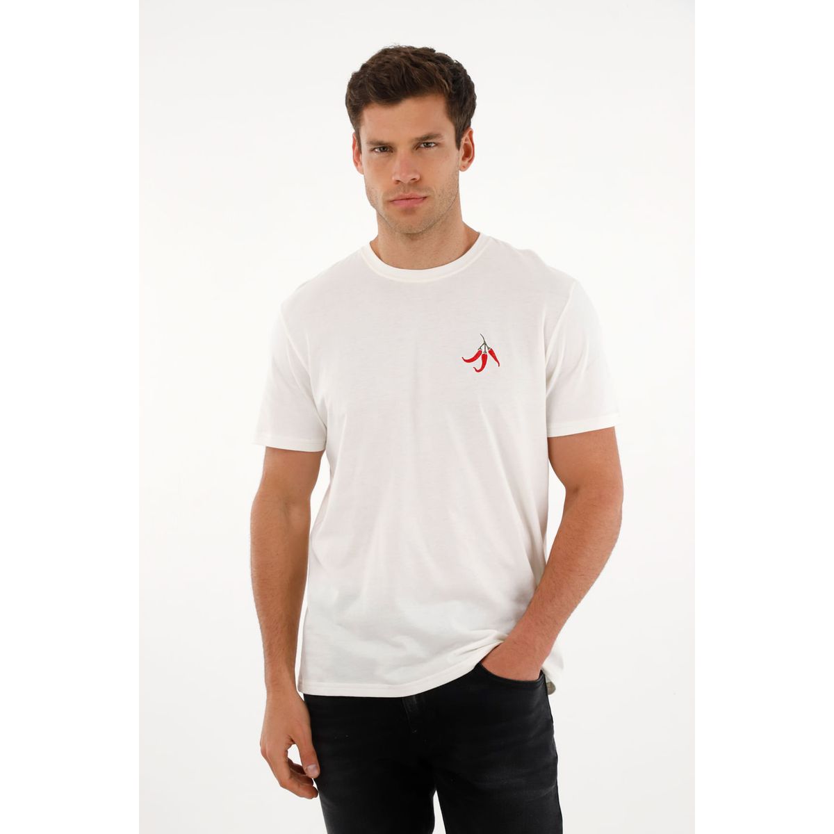 TENNIS - Camiseta con estampado en espalda crudo para hombre