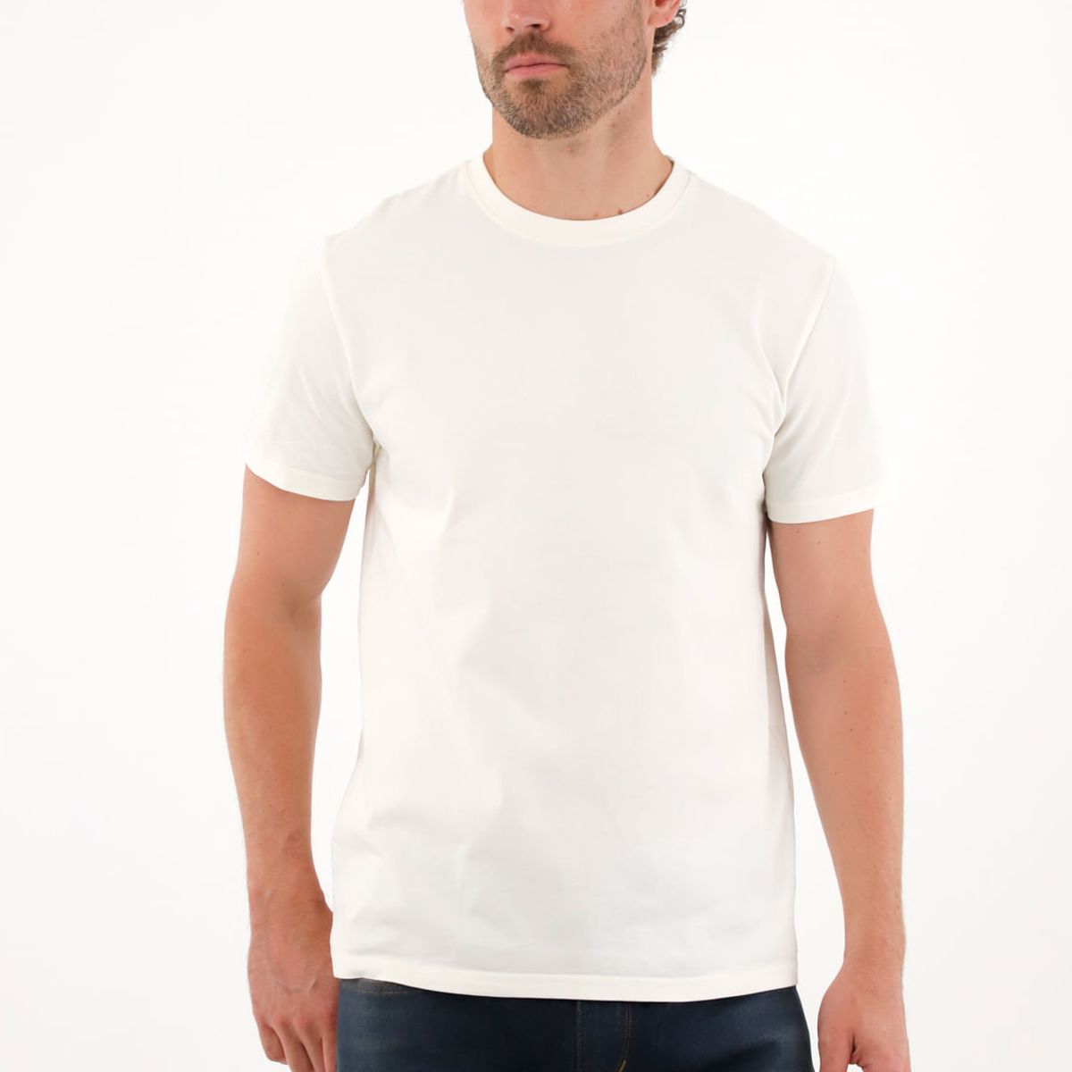 TENNIS - Camiseta manga corta en tela jersey crudo para hombre