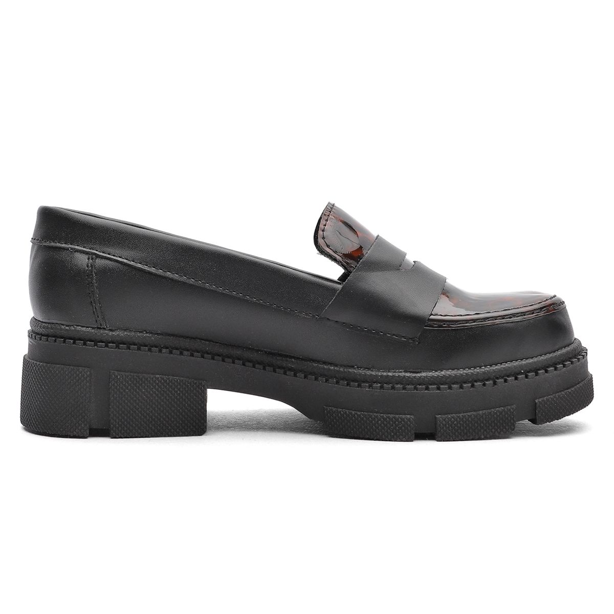 SEVENTEEN - MOCASIN NEGRO CON ANIMAL PRINT SEVENTEEN DALIS