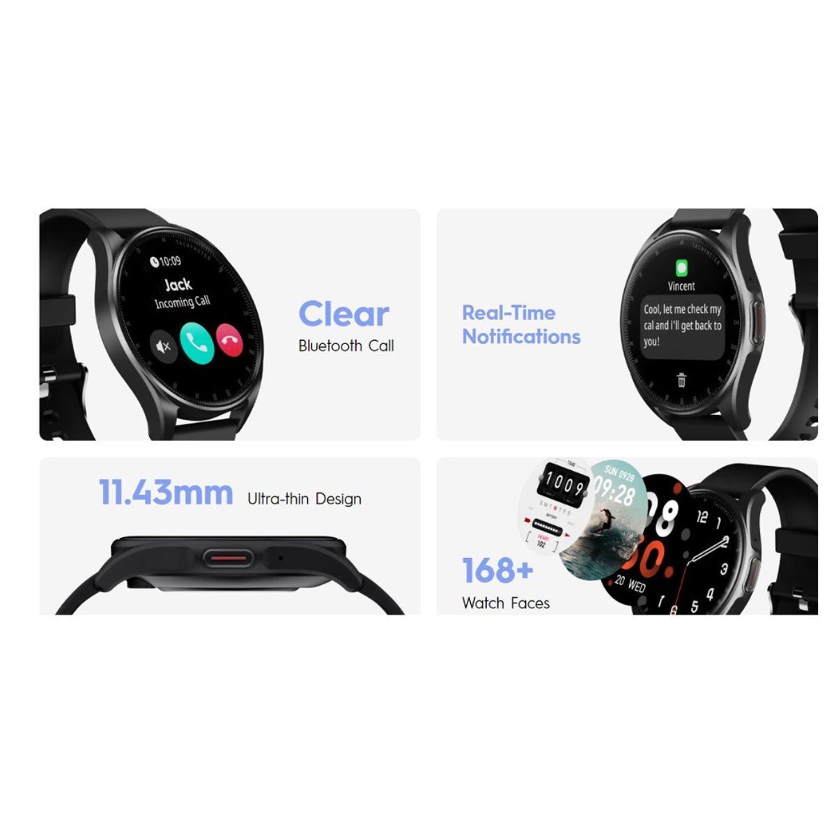 MIBRO - Reloj Tecno Watch 3 AMOLED con Llamadas BT - Negro