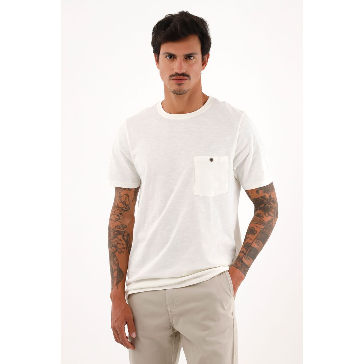 TENNIS - Camiseta en tela jersey crudo para hombre