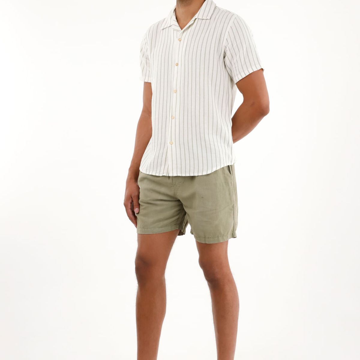 TENNIS - Camisa con diseño a rayas verde para hombre