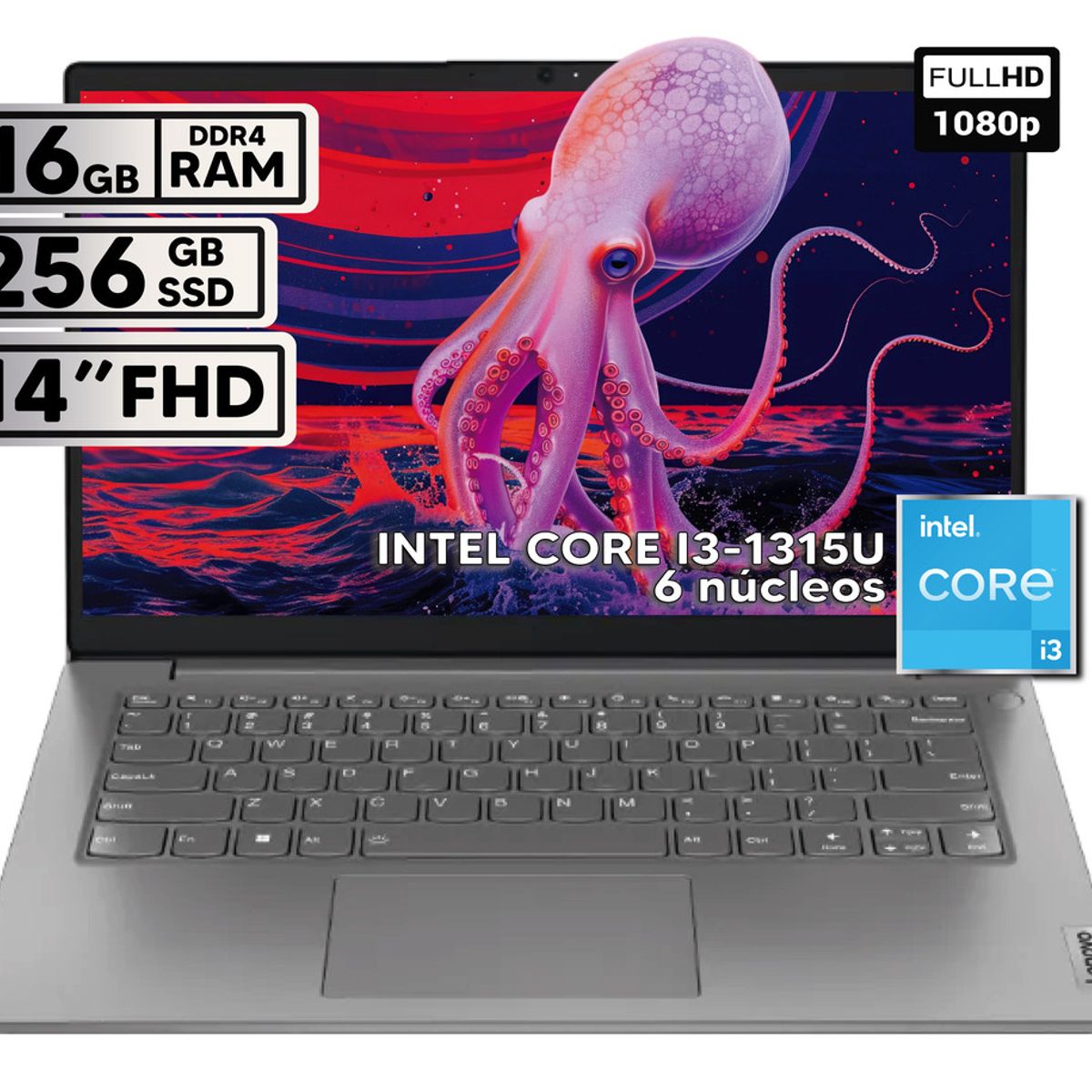 LENOVO - PORTATIL LENOVO V14 G4 IRU INTEL CORE I3-1315U 16GB RAM 256 GB SSD 14" FHD + MOUSE INALAMBRICO