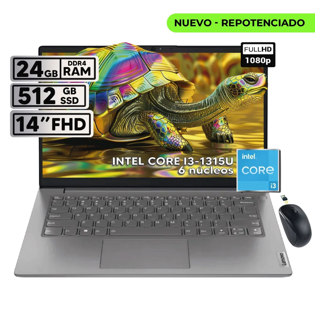 LENOVO - PORTATIL LENOVO V14 G4 IRU INTEL CORE I3-1315U 24GB RAM 512GB SSD 14 FHD + MOUSE INALAMBRICO