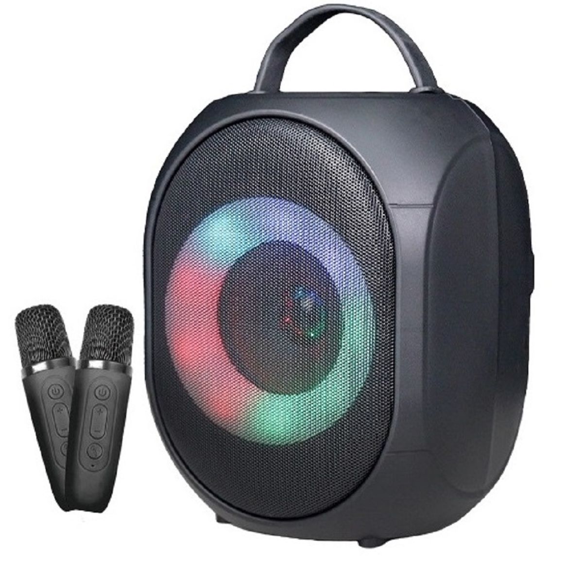 GENERICO - Parlante Micrófono X 2 Inalámbrico Luces Portatil