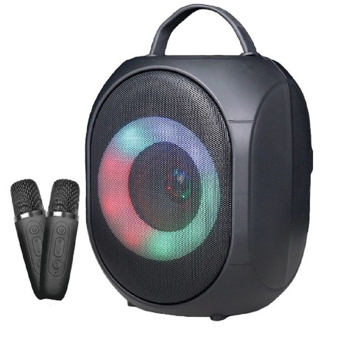 GENERICO - Parlante Micrófono X 2 Inalámbrico Luces Portatil