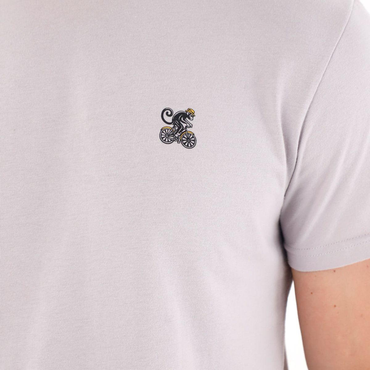 TENNIS - Camiseta con cuello redondo en rib gris para hombre