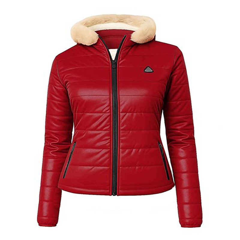 MODA EN CIRCUITO - Chaqueta Impermeable corta,  Forrada en Ovejero para Mujer