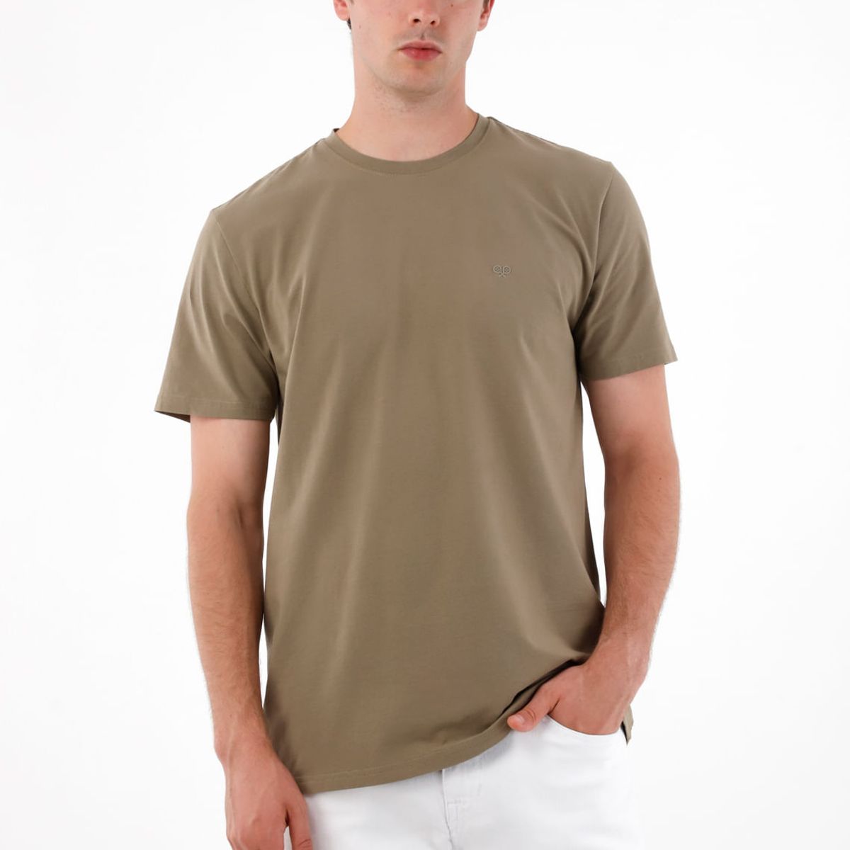 TENNIS - Camiseta con raqueta estampada café para hombre