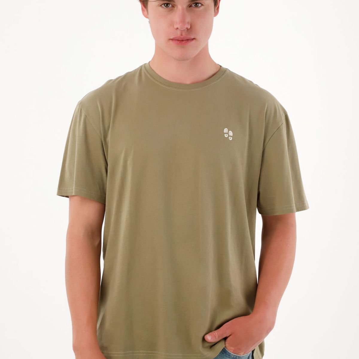 TENNIS - Camiseta básica estampada en espalda verde para hombre