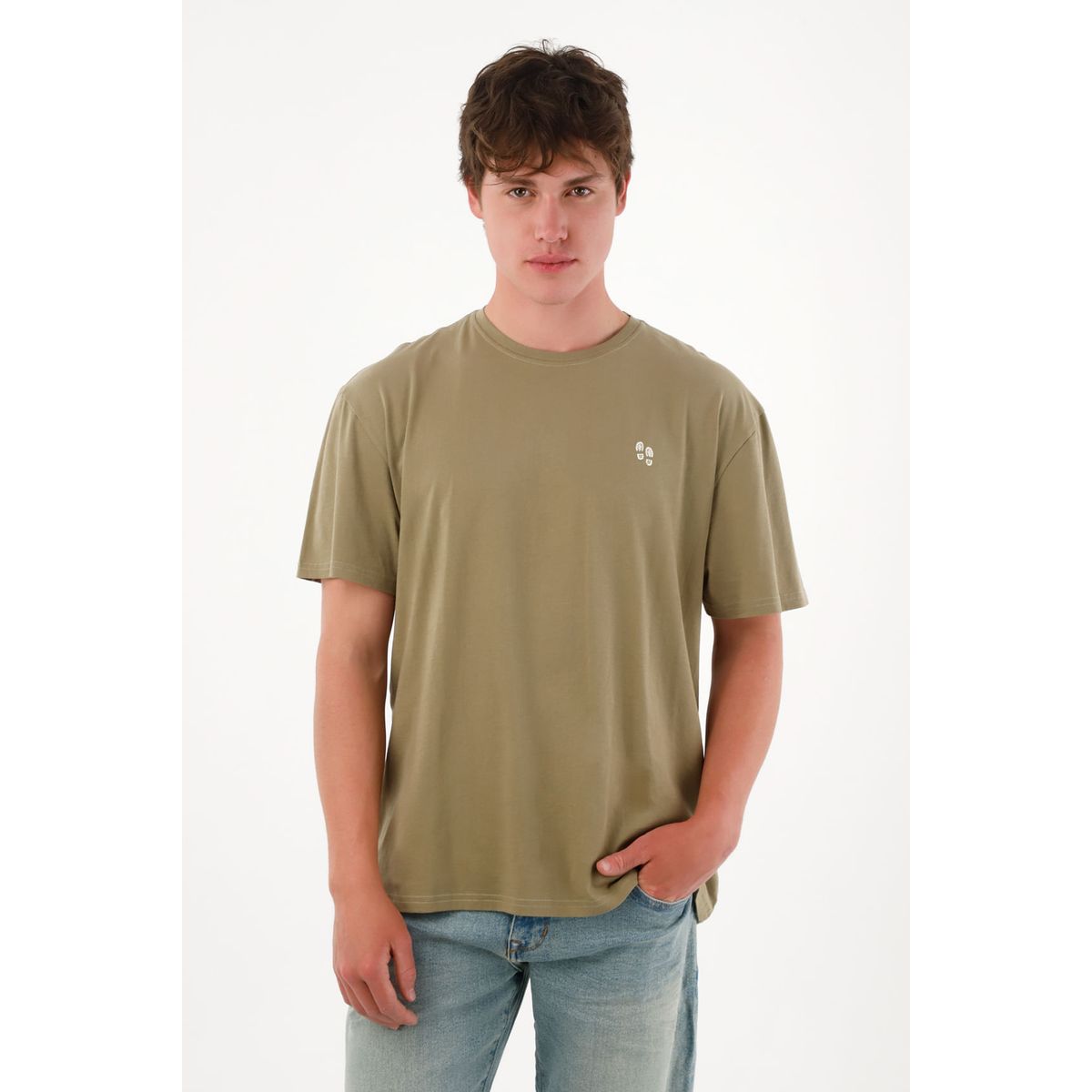 TENNIS - Camiseta básica estampada en espalda verde para hombre