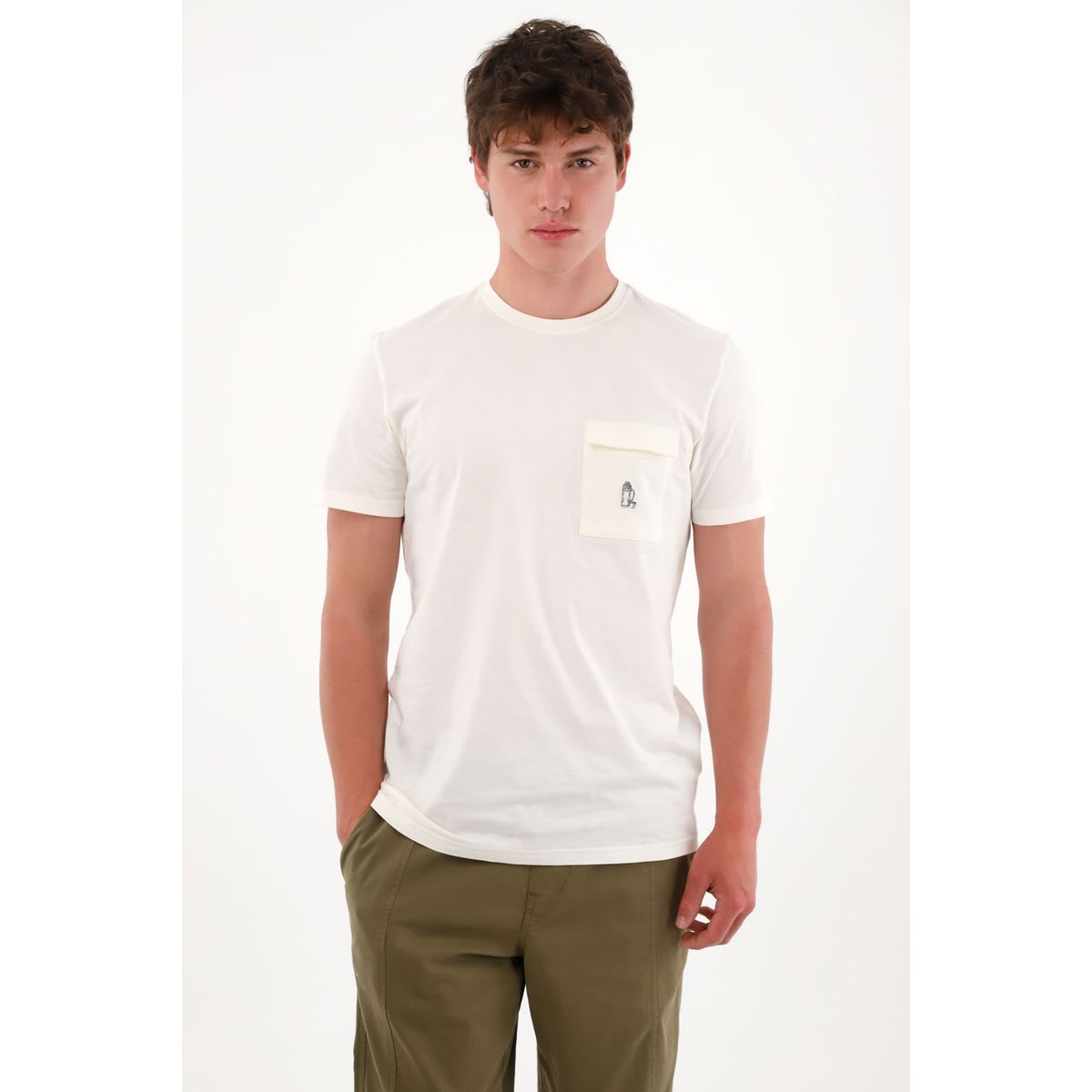 TENNIS - Camiseta con bolsillo de tapa crudo para hombre