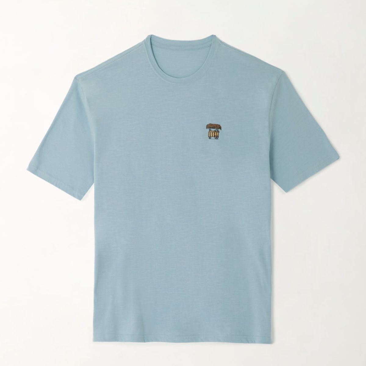 TENNIS - Camiseta en jersey flamé azul para hombre