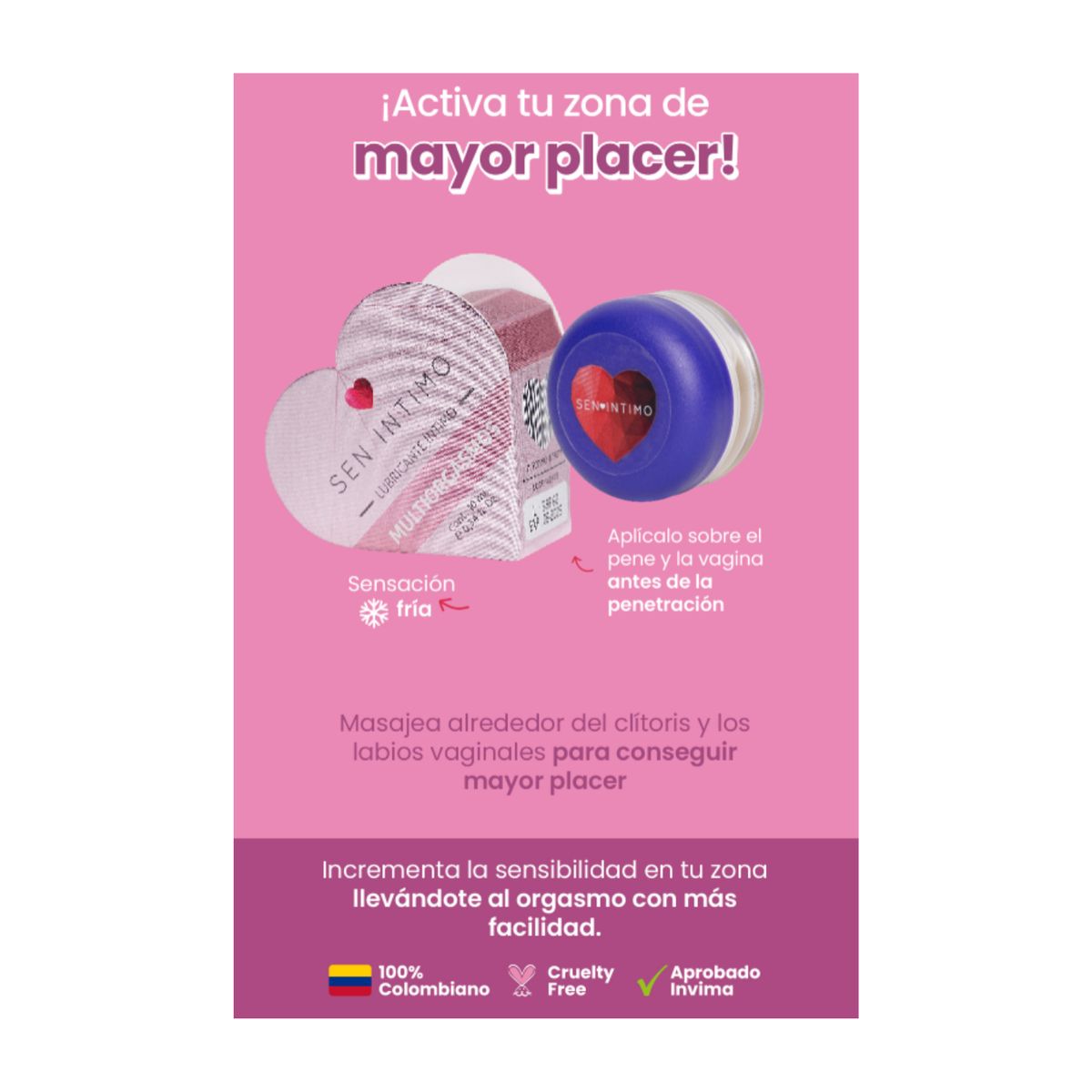 GENERICO - Lubricante Multiorgasmos Sen Intimo x 10 Ml