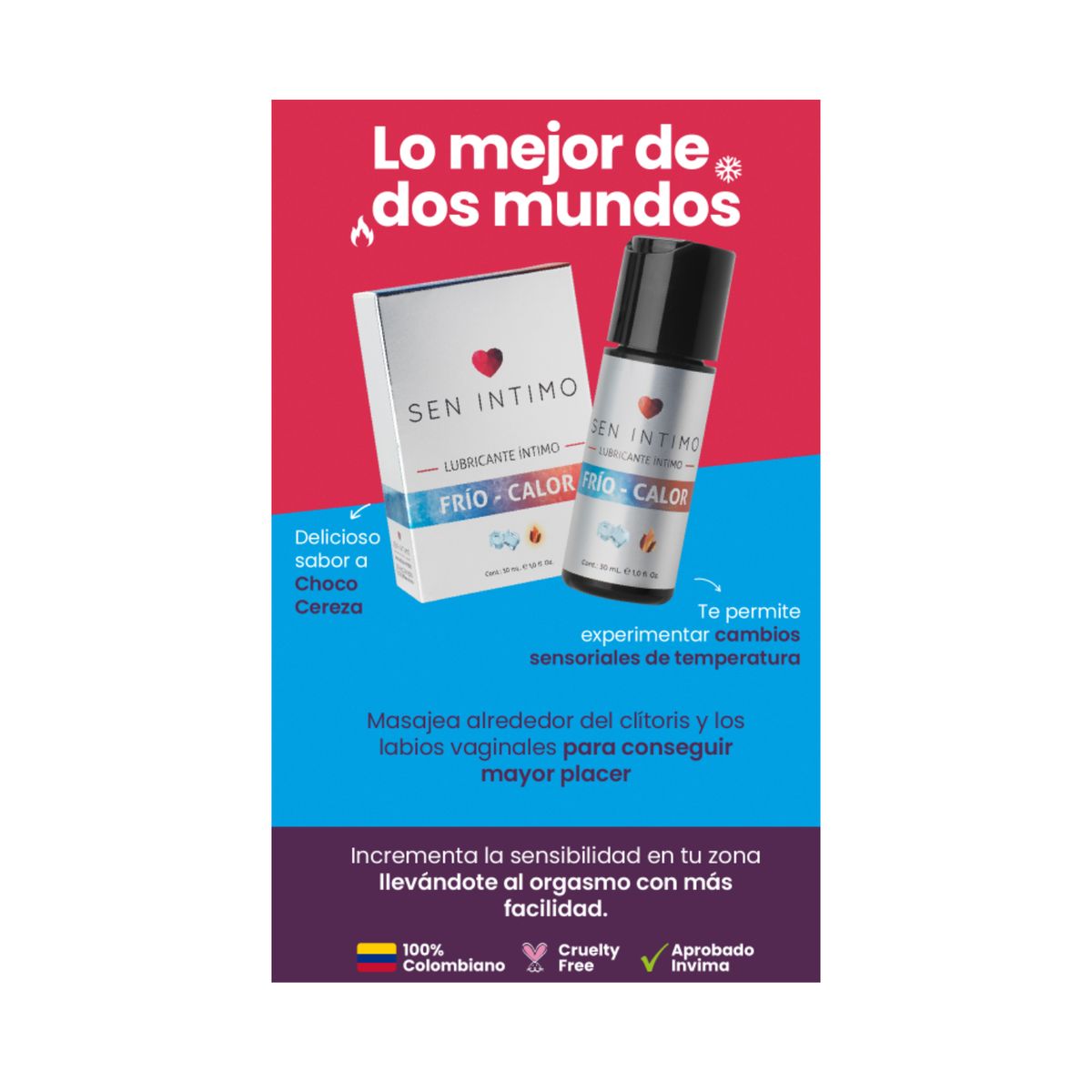 SEN INTIMO - Lubricante intimo Multiorgasmos Frio Calor Sen Intimo 30 ml