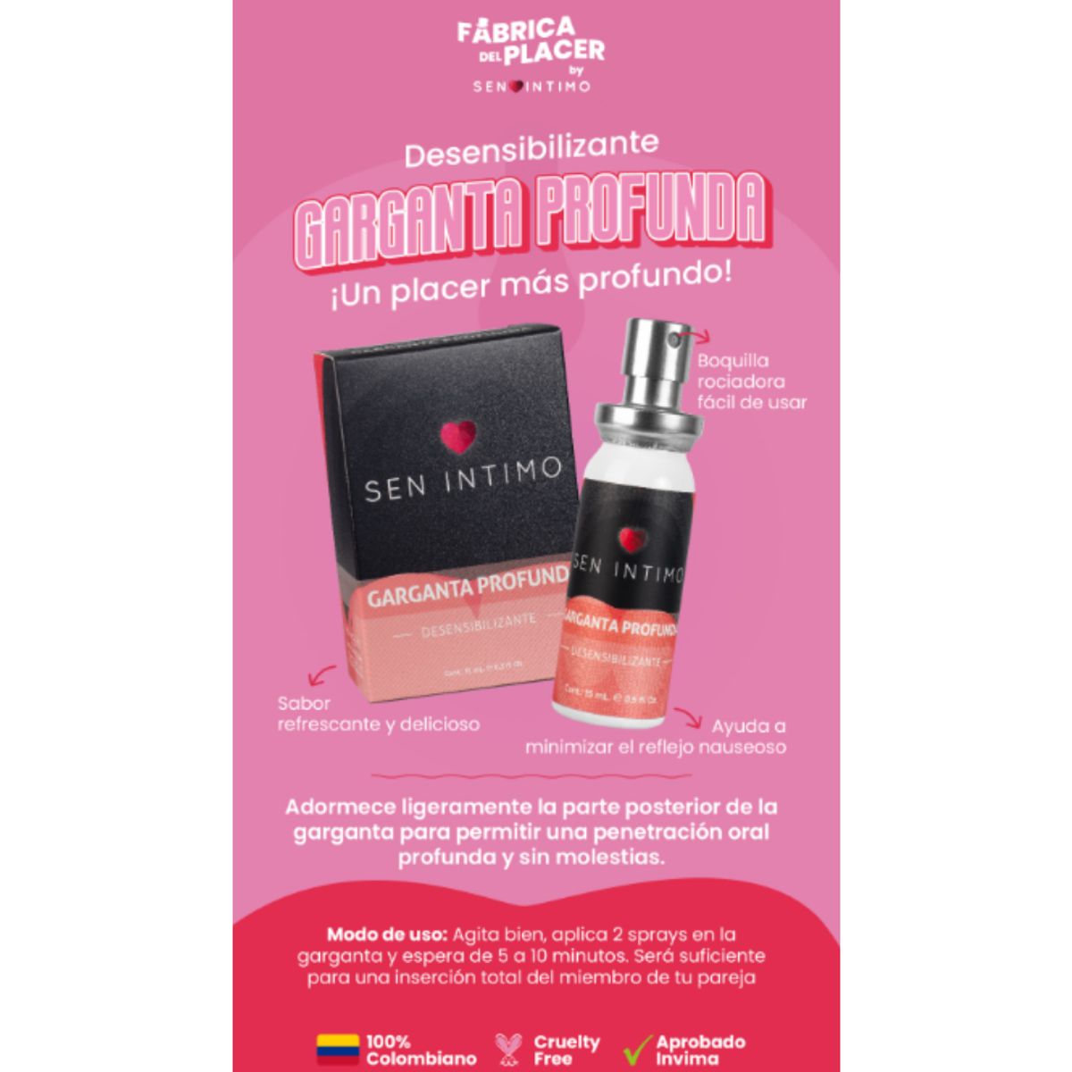 SEN INTIMO - Desensibilizante Garganta profunda Spray Sandia Sen Intimo