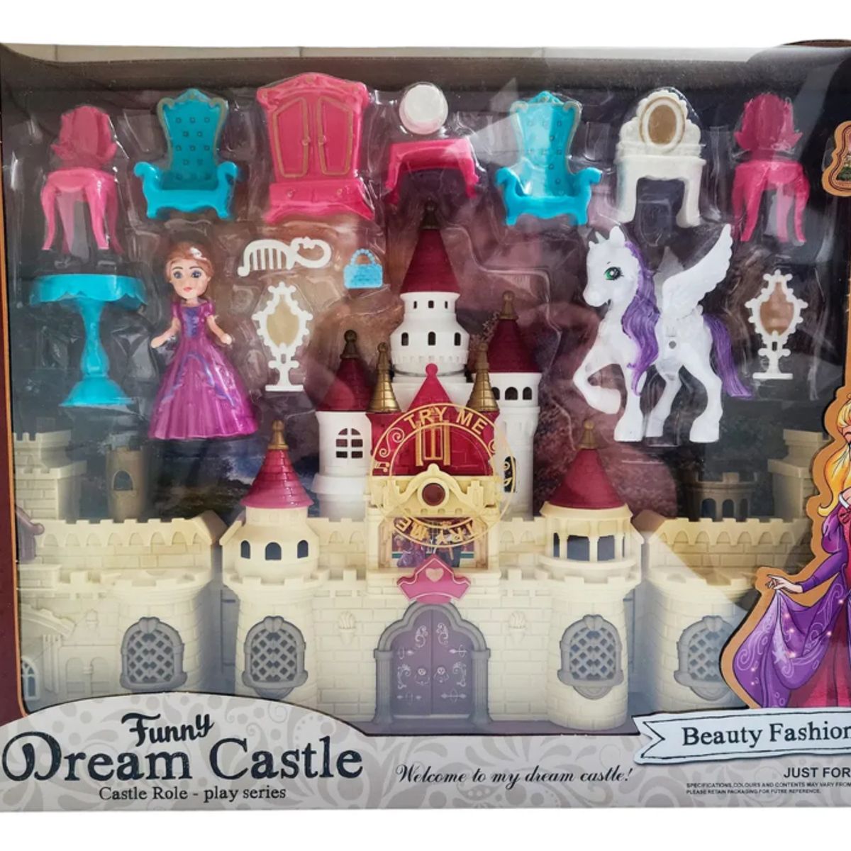 GENERICO - Castillo Reina Unicornio Accesorios Muebles Juguete Niñas