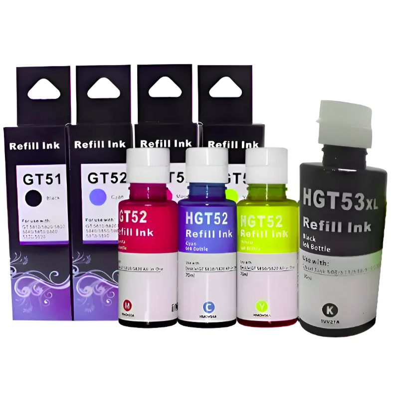 GENERICO - Kit De 4 Tintas Gt53xl Y Gt52 Para Hp 315/415/515/630/780