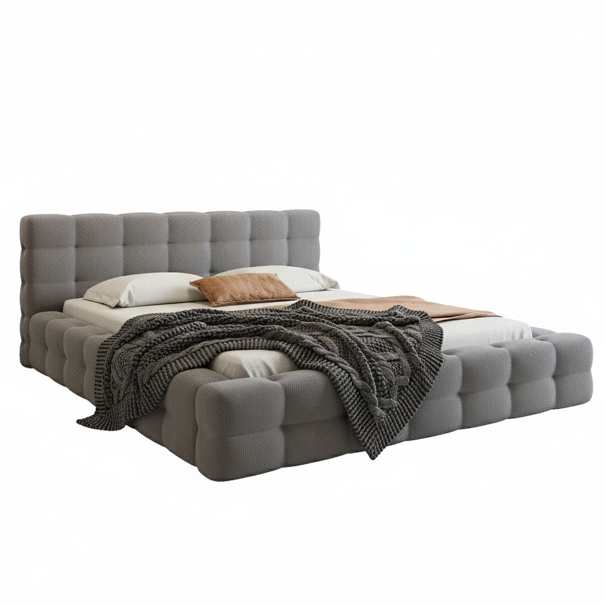 GENERICO - Cama Moderna Queen 160x190 camas modernas tapizada doble de betcompras