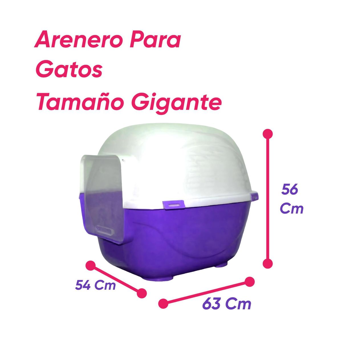 HALLY PET - Baño Para Gatos Gigante Mas Rascador Ondas Marron