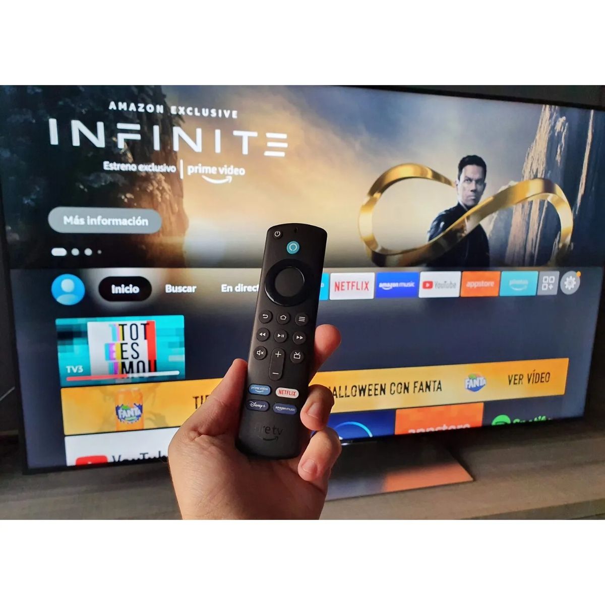 AMAZON - Fire Tv Stick 4k HDR  Wifi 6 Con Alexa Comando de Voz