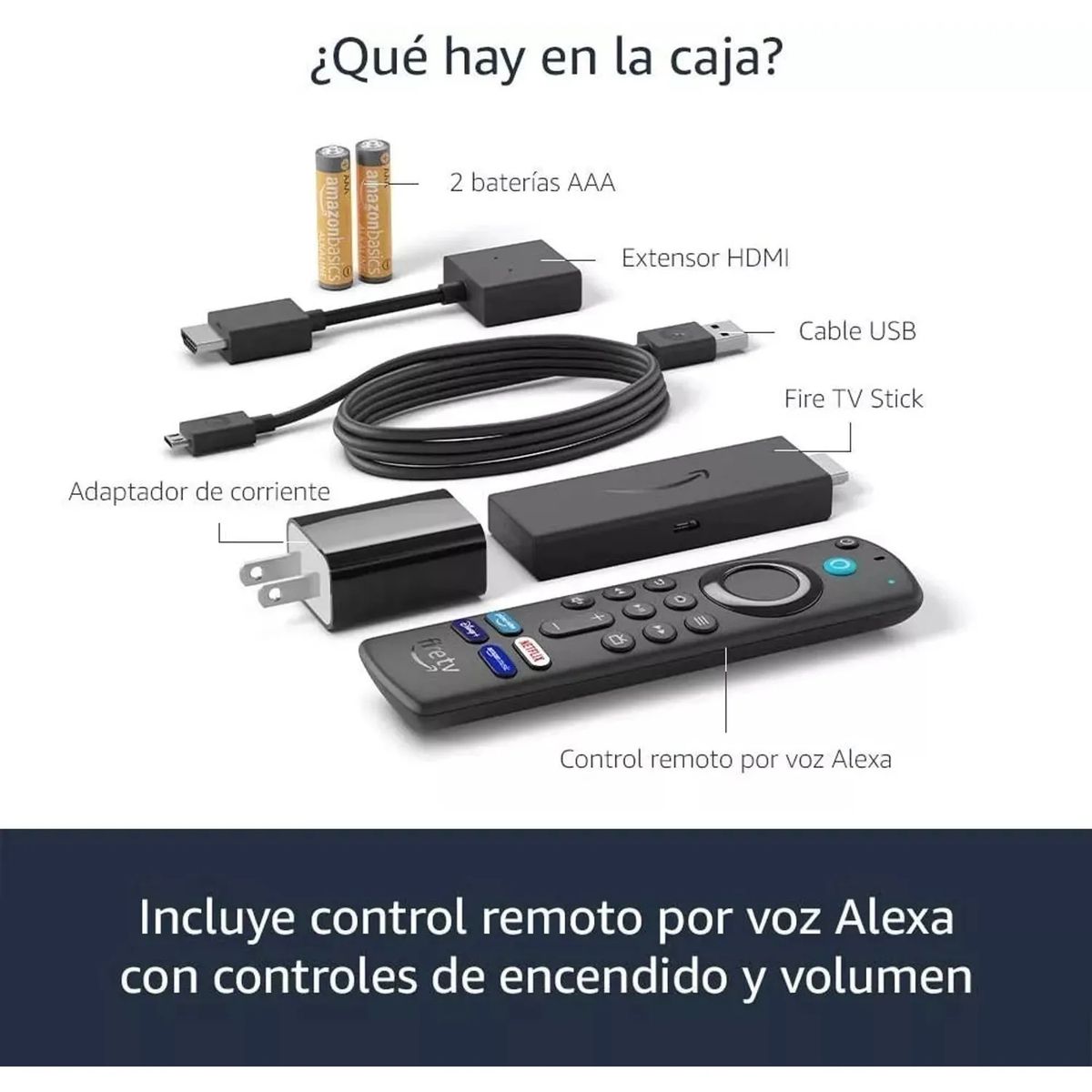 AMAZON - Fire Tv Stick 4k HDR  Wifi 6 Con Alexa Comando de Voz