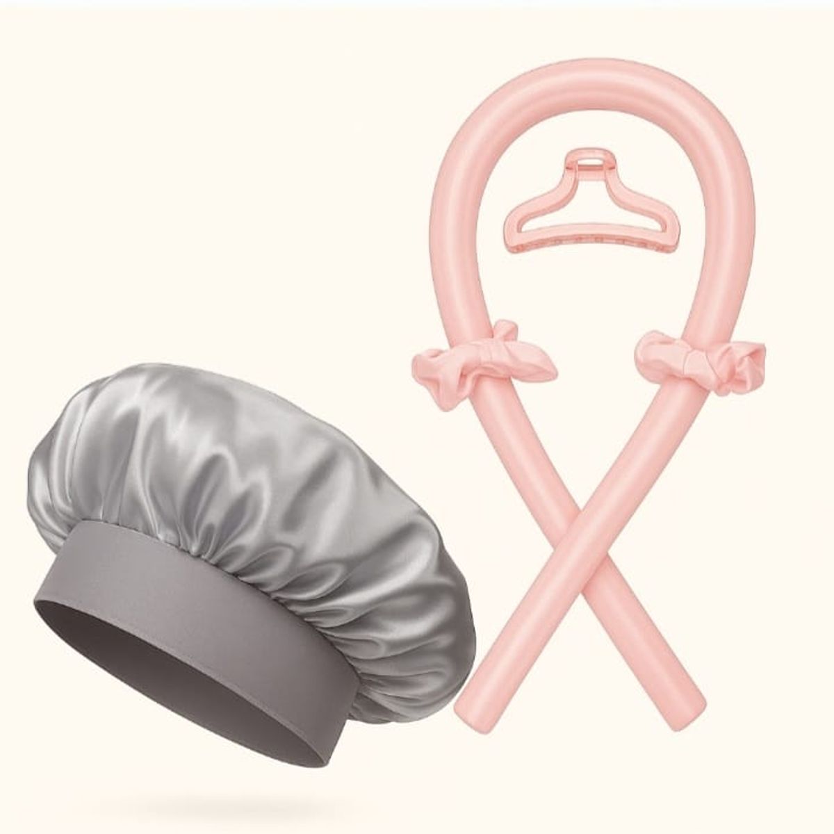 GENERICO - Rizador De Pelo Sin Calor Manual y gorro de satín